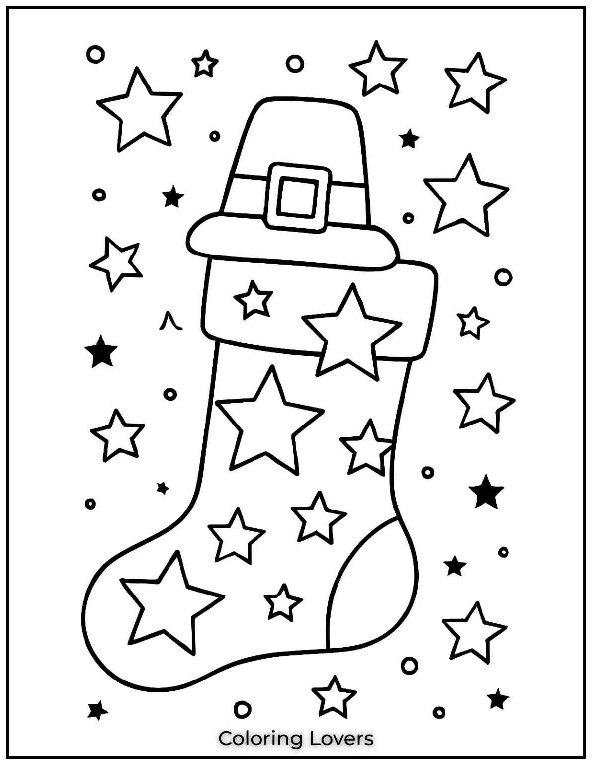 This stocking showcases bold stars perfect for adding a pop of color. I wanted it to feel bright and magical for little artists