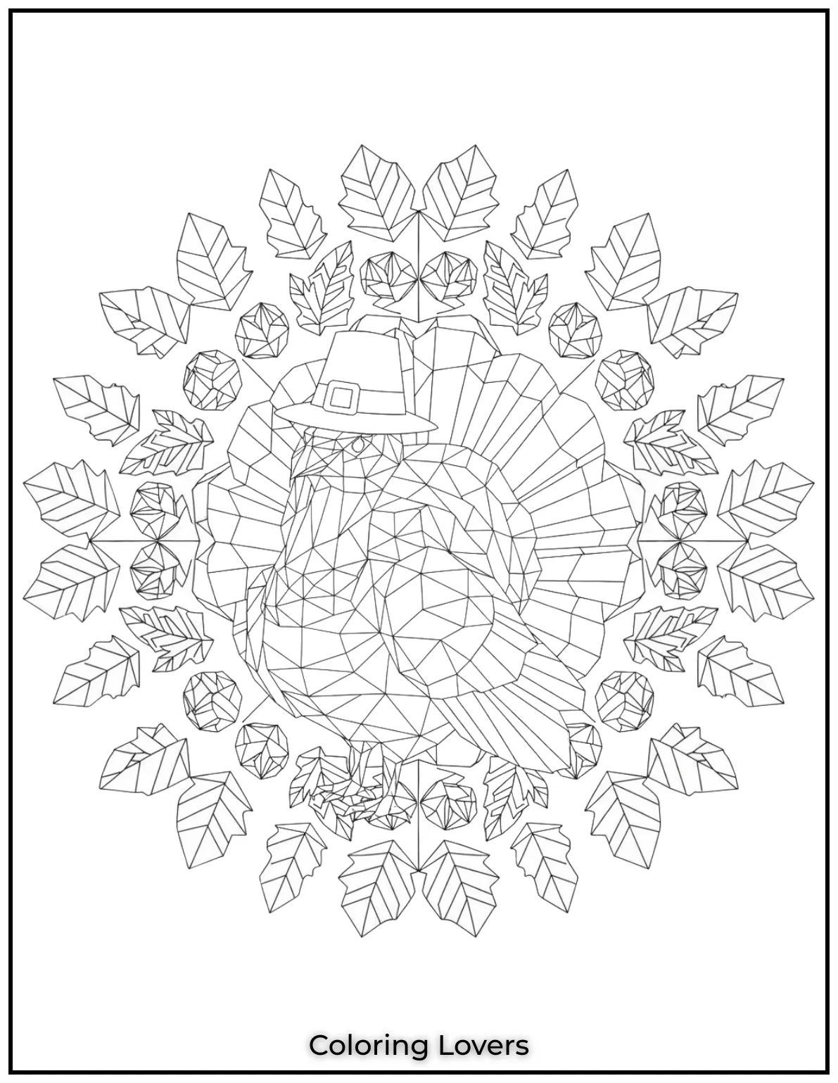 This turkey with its sharp geometric shapes and scattered leaves and acorns was such a joy to design
