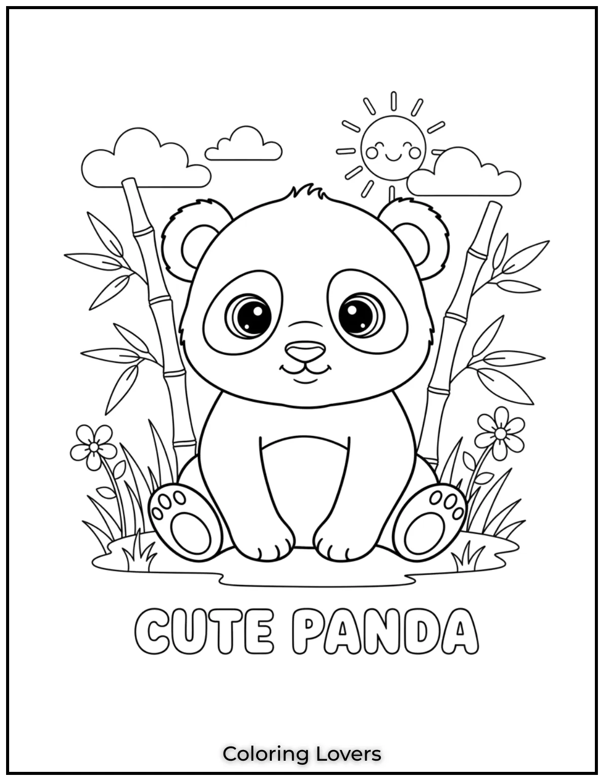 Preschool Coloring Pages – Fun & Easy Printables for All 8 With big round eyes and a sweet smile, this adorable panda is perfect for a relaxing coloring time.