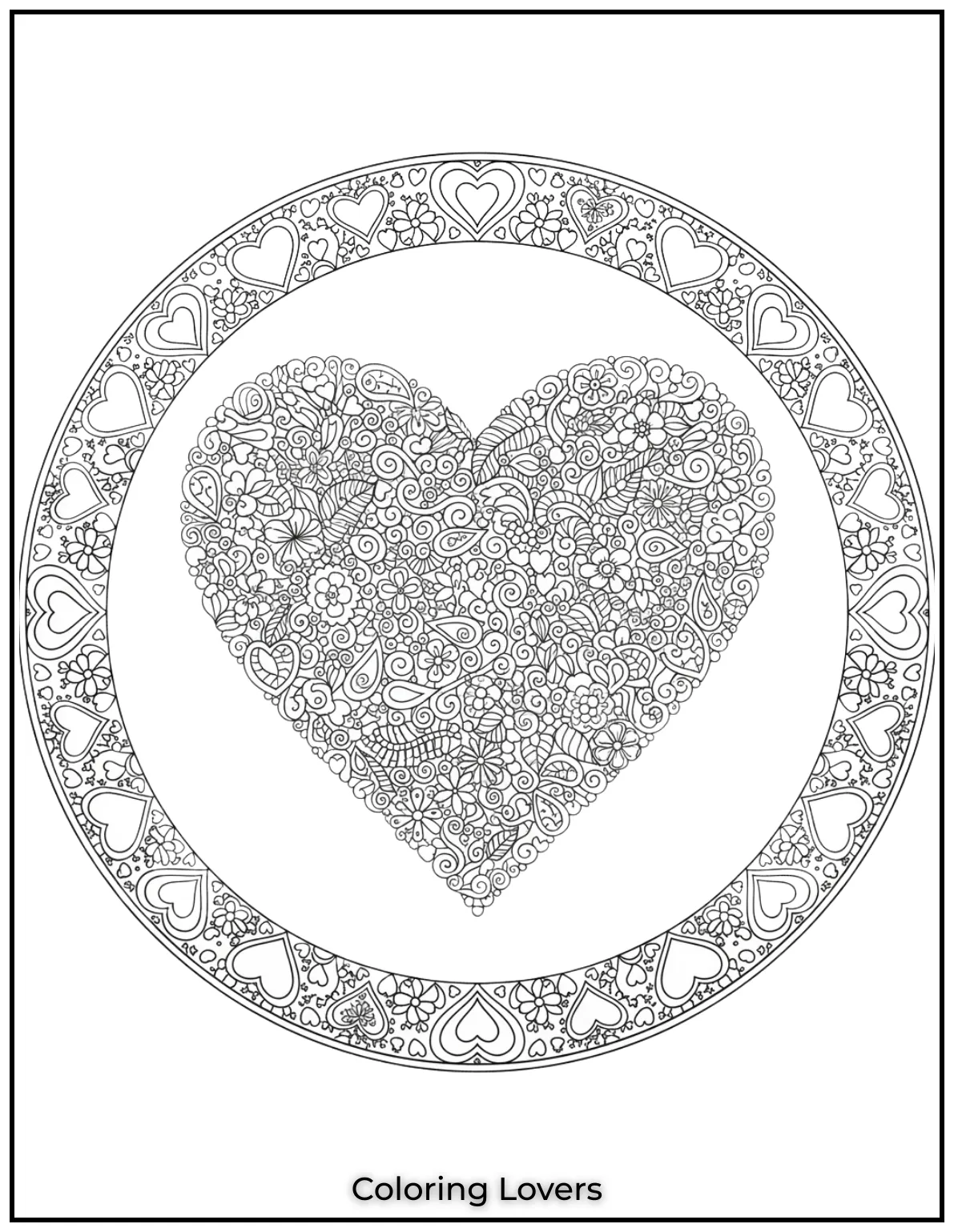 A heart made of tiny intricate patterns this ones like a little puzzle to color in So calming and meditative