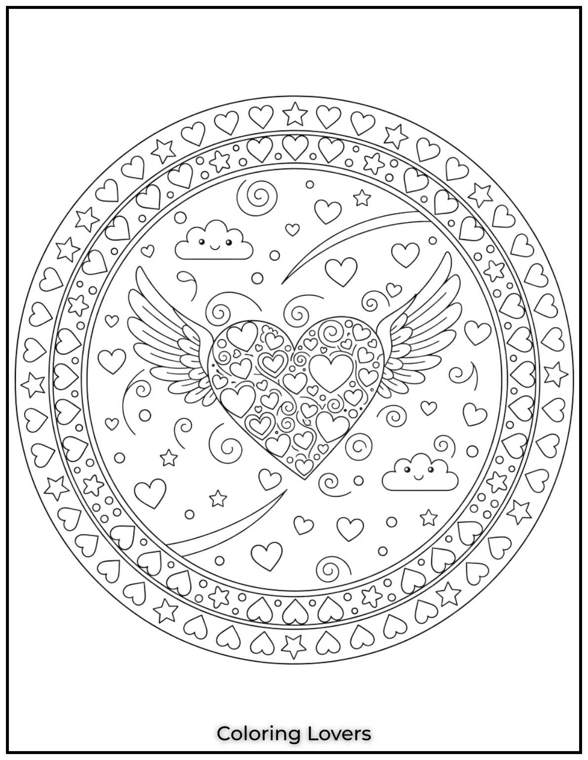 A heart with wings soaring high so dreamy. Just let your creativity take flight