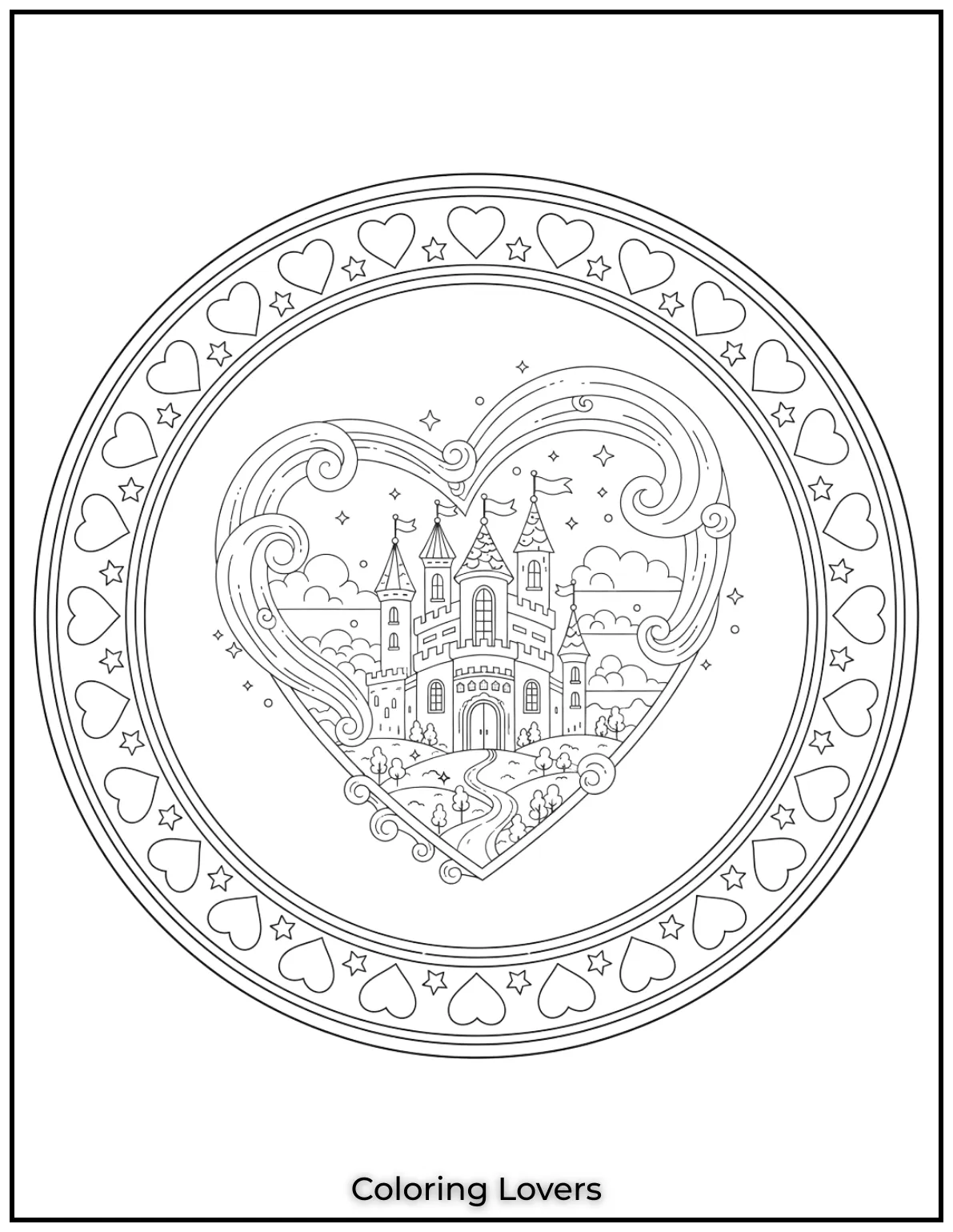 A magical castle within a heart Doesnt it feel like its straight out of a fairy tale Perfect for dreamers