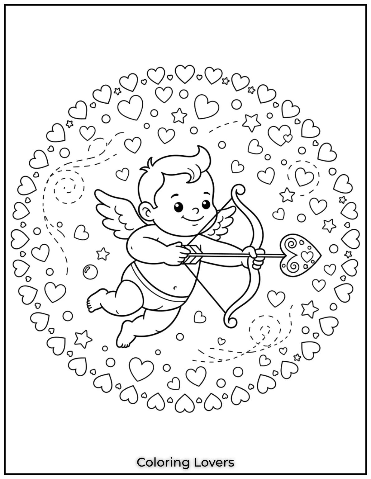 Cupids arrow is ready to strike with love and affection