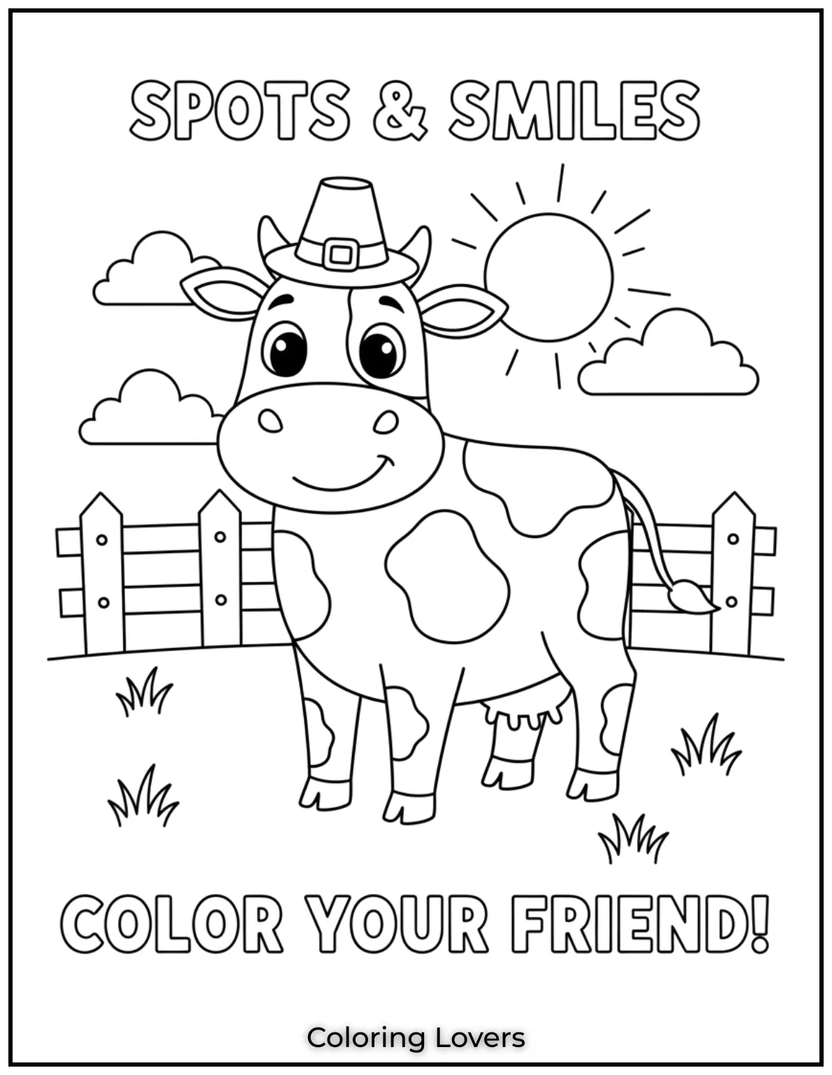 Holstein cows are known for their distinctive black and white spots. This one is just waiting to be brought to life with color