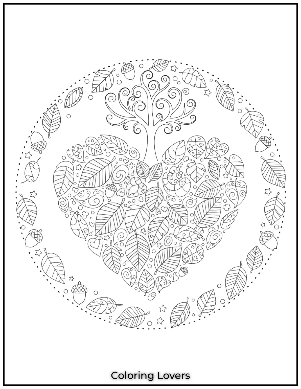 The falling leaves form a heart making this autumn scene feel magical. I love how the crisp air of fall can inspire so much beauty in nature