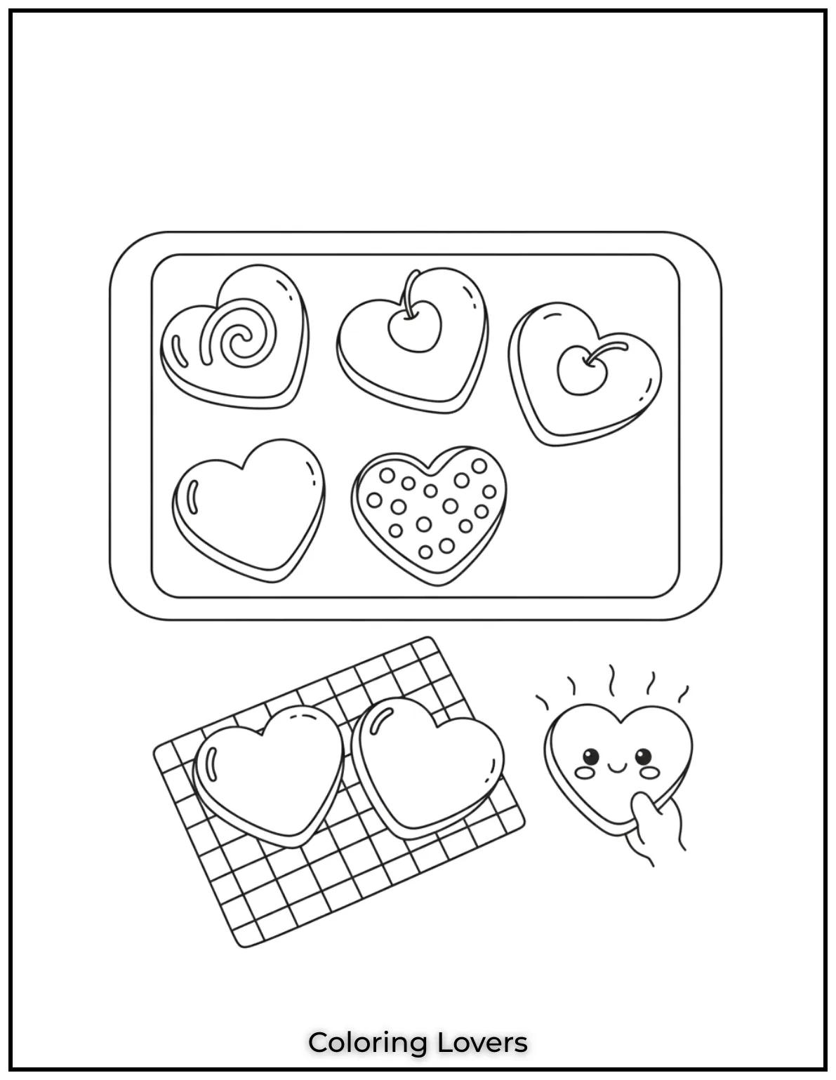 These adorable heart shaped cookies are fresh from the oven. What fun colors will you use for them
