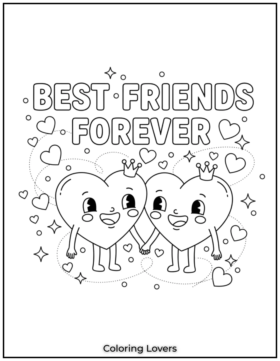 These two happy hearts are best friends forever