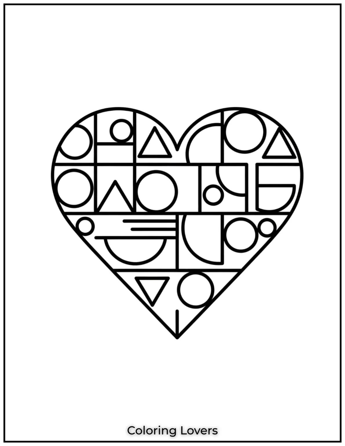 This abstract heart design is simple yet striking