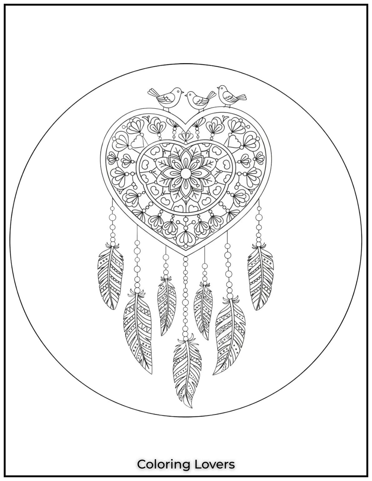This dreamy heart shaped dreamcatcher is magical