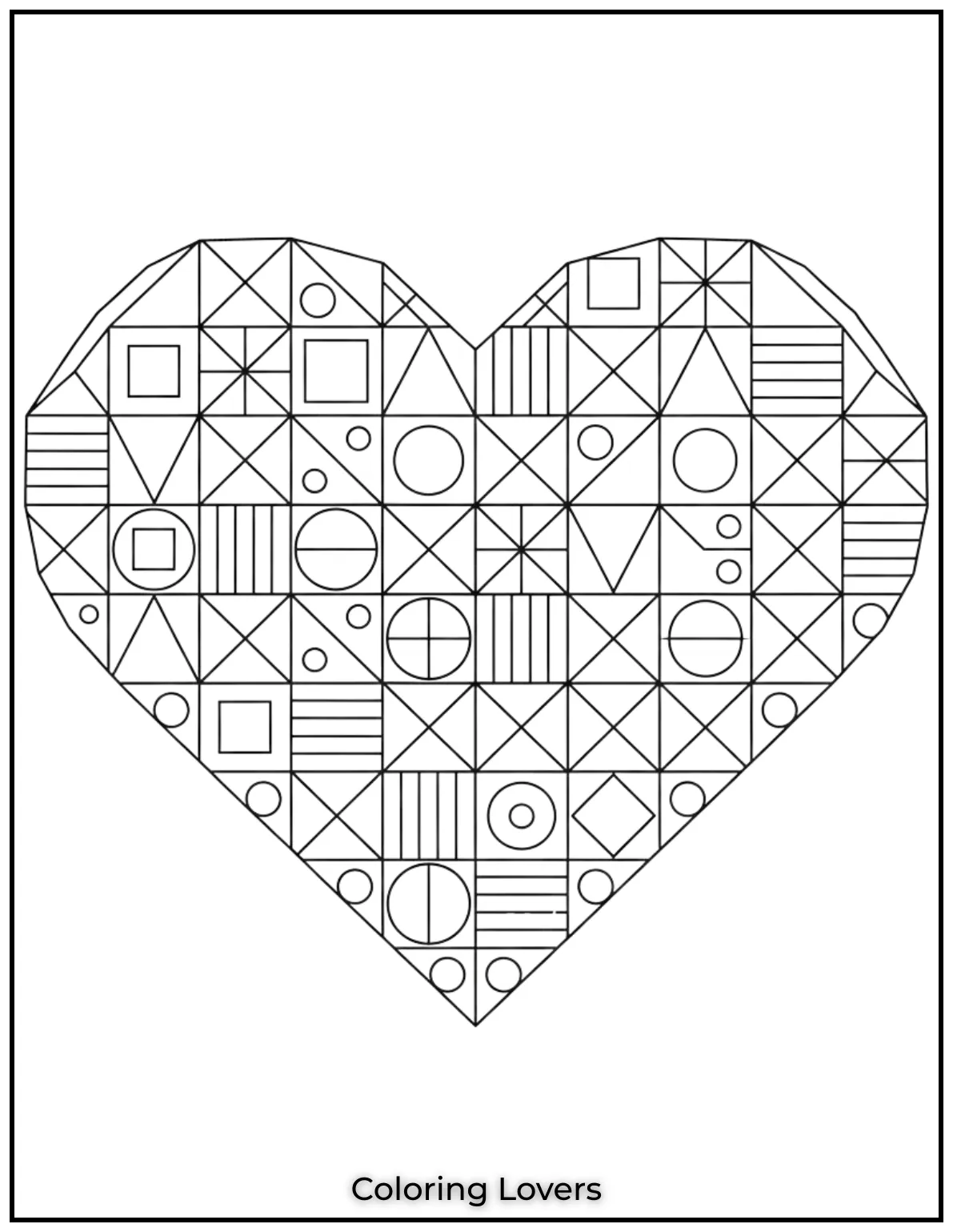 This geometric heart design was so fun to draw The abstract shapes give it a modern twist…
