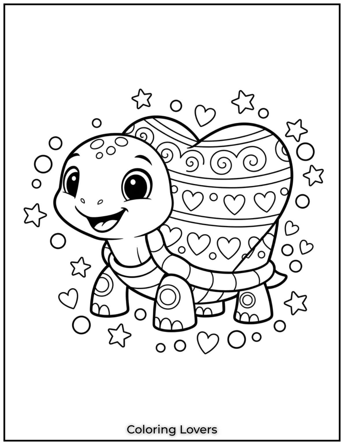 This happy turtle with a heart shaped shell brings such joy