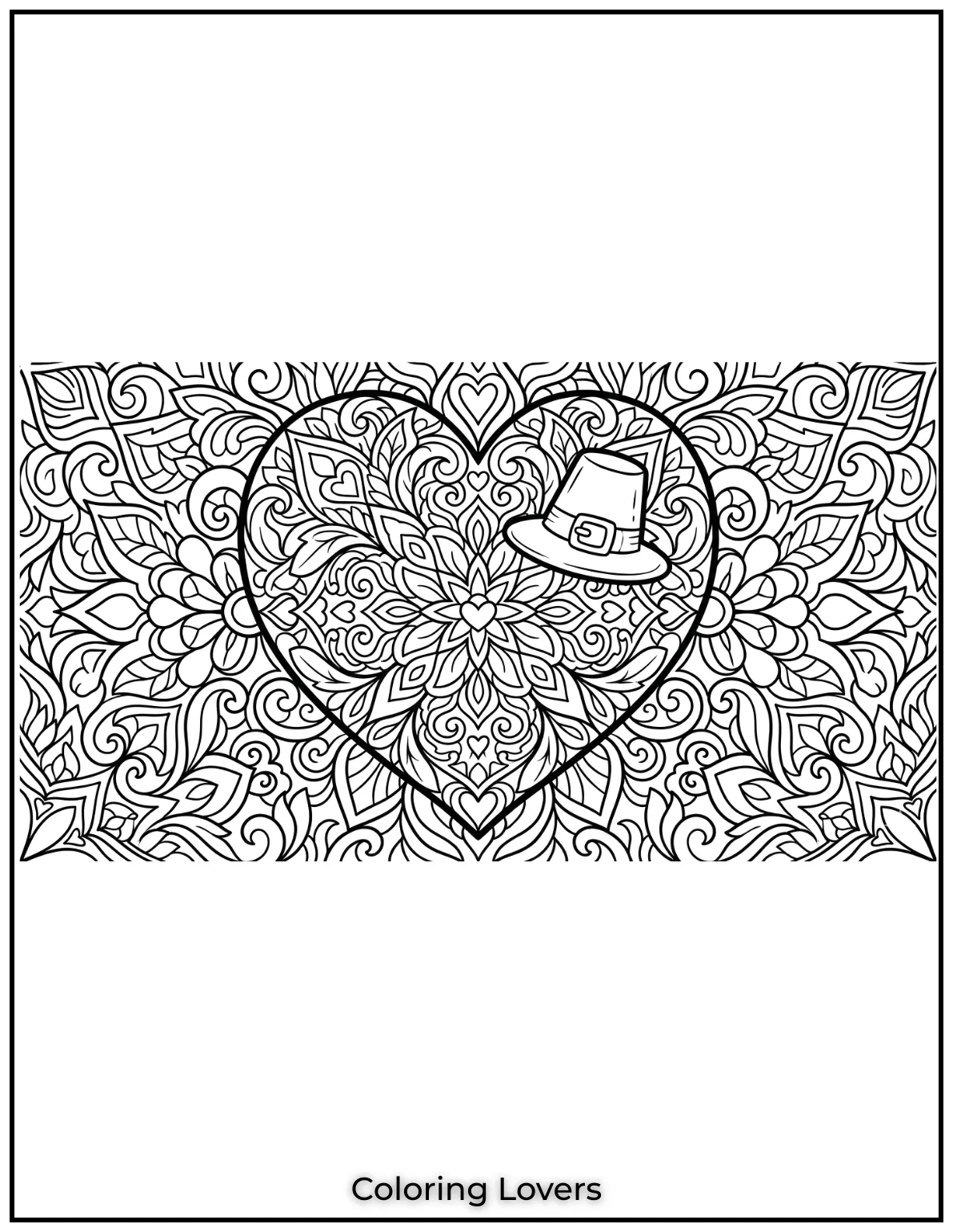 This heart mandala offers a relaxing coloring experience. Youll love every intricate detail in this heart coloring page