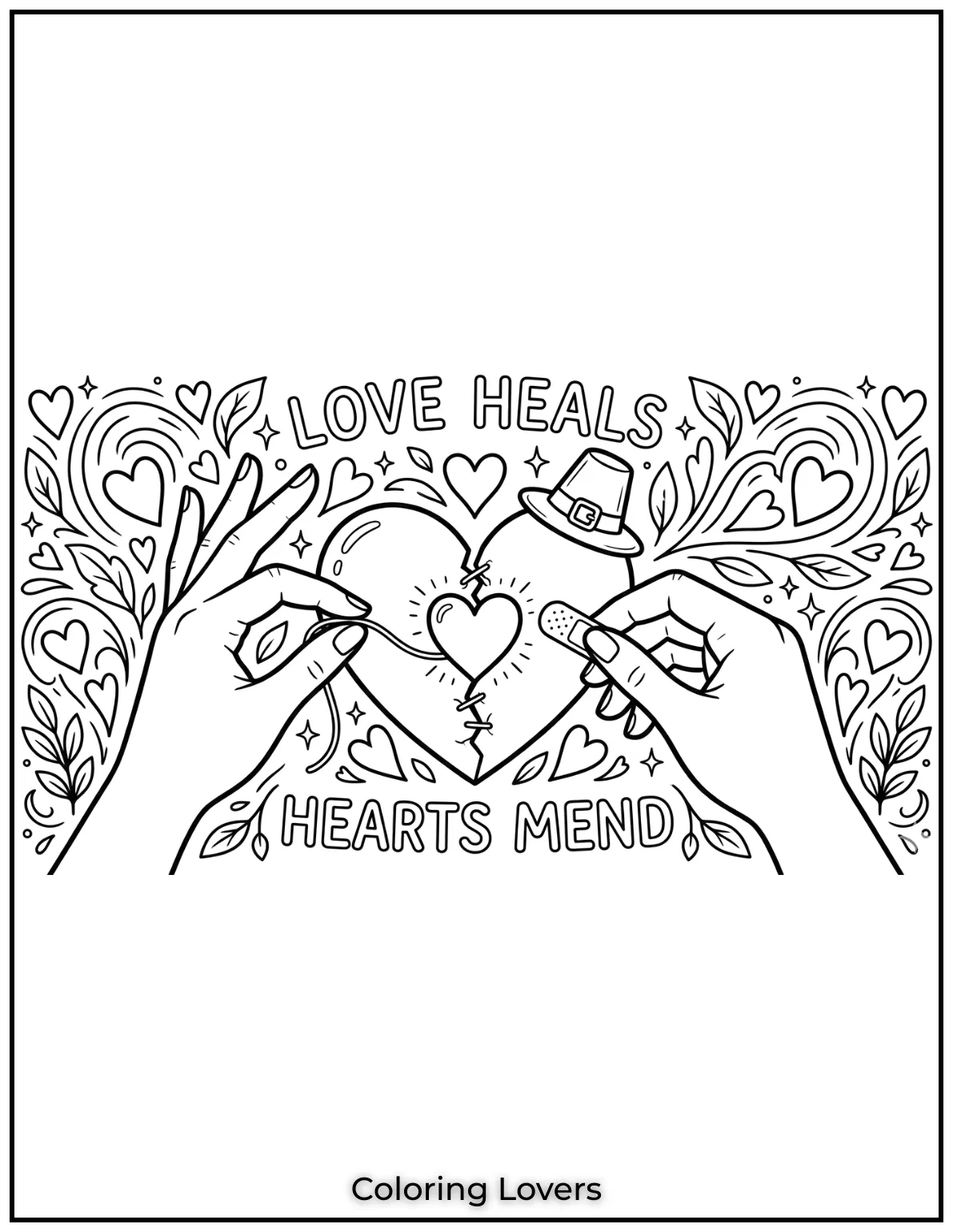 This page shows that even the most broken hearts can be mended. Its a gentle reminder that love and healing go hand in hand