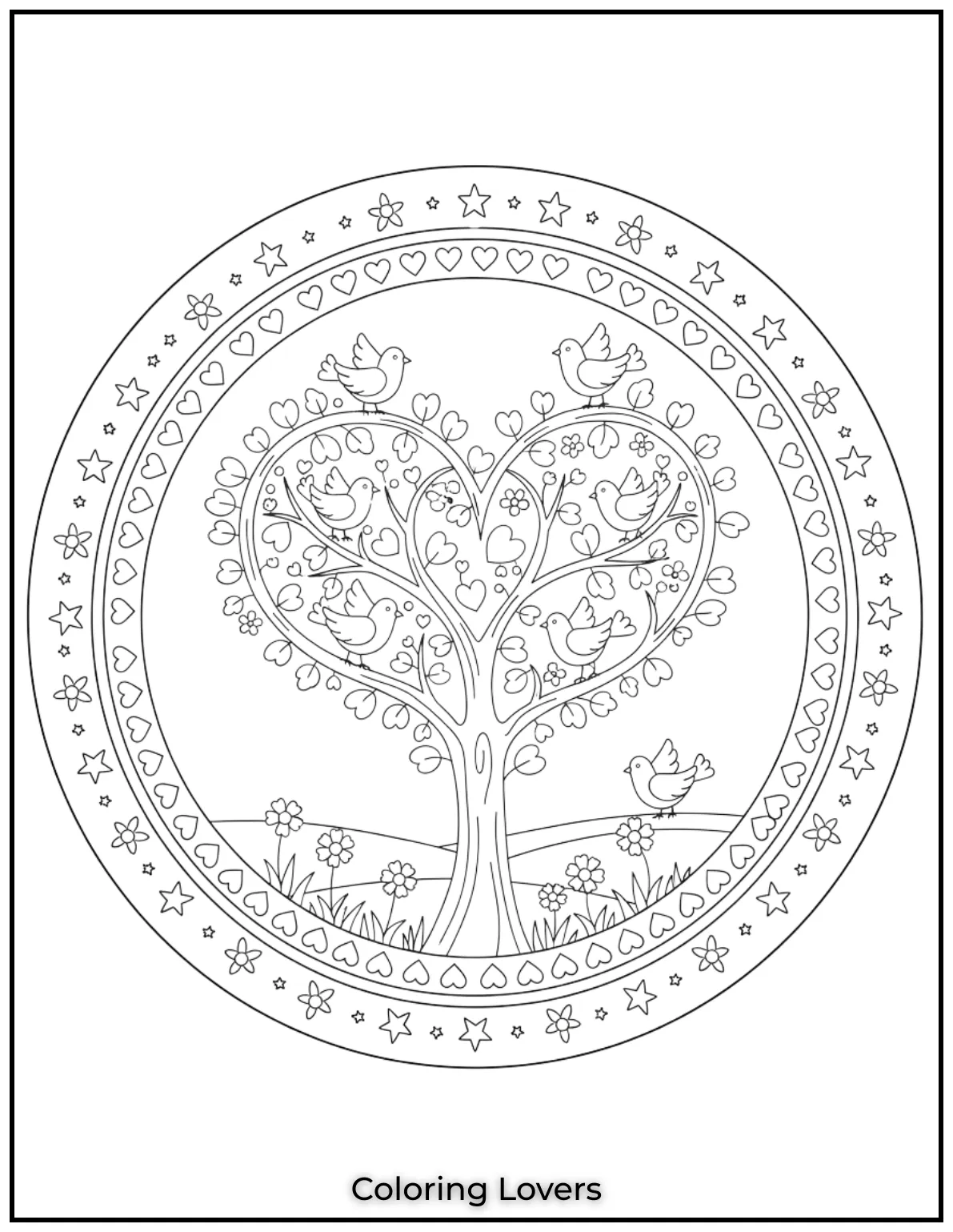 This peaceful heart shaped tree with doves feels so calming. It reminds me of how love and nature are always connected