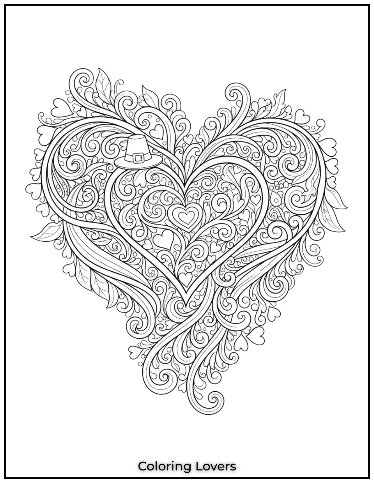 This swirling heart design feels like a little bit of magic on paper doesnt it Its fun to color and let your imagination swirl with it