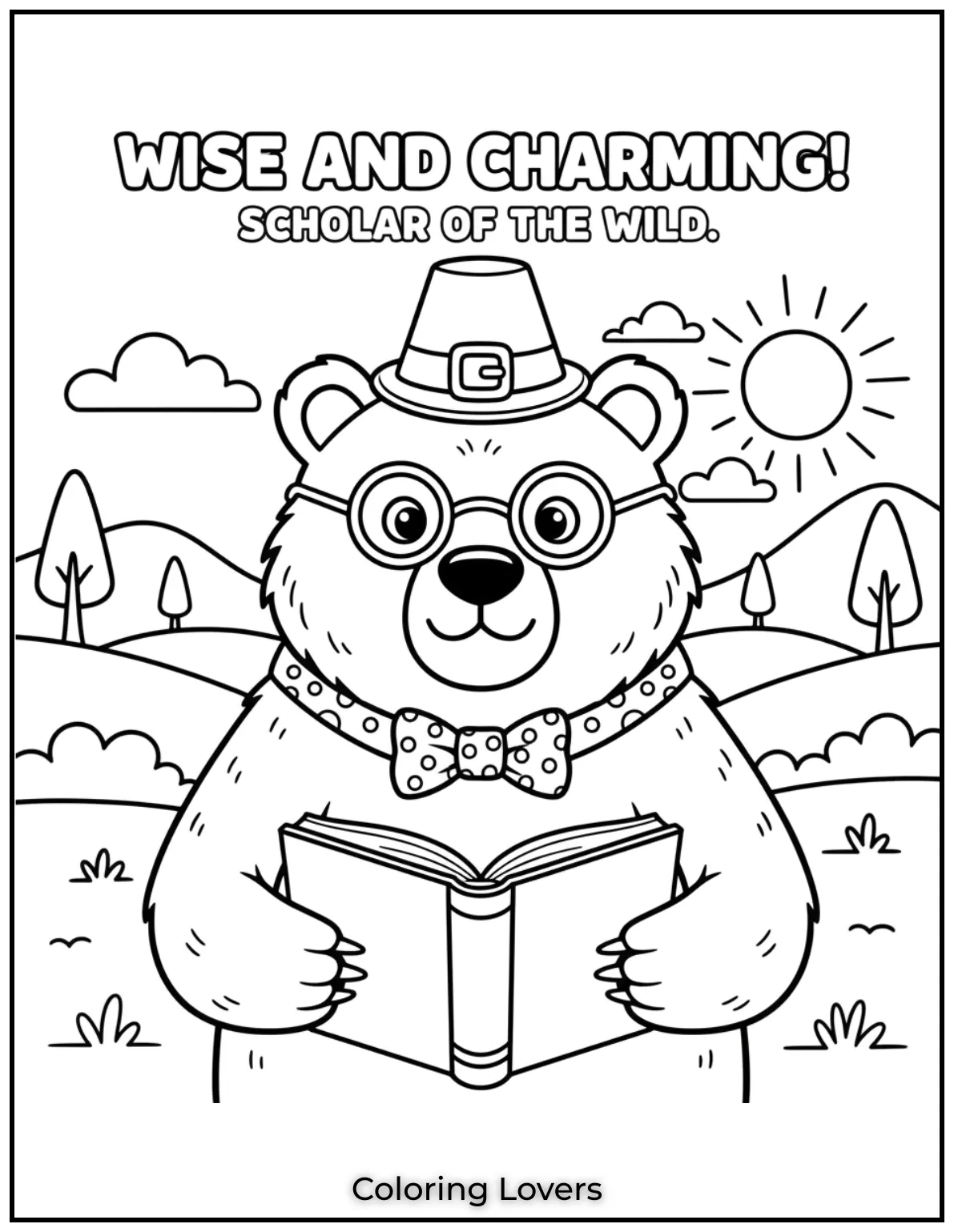 Wearing glasses and a bow tie this grizzly bear looks both wise and charming. A true scholar of the wild