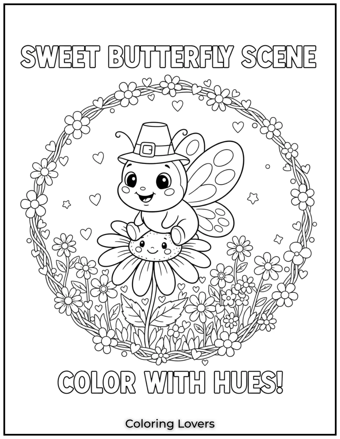 A sweet baby butterfly sitting on a flower sheet

