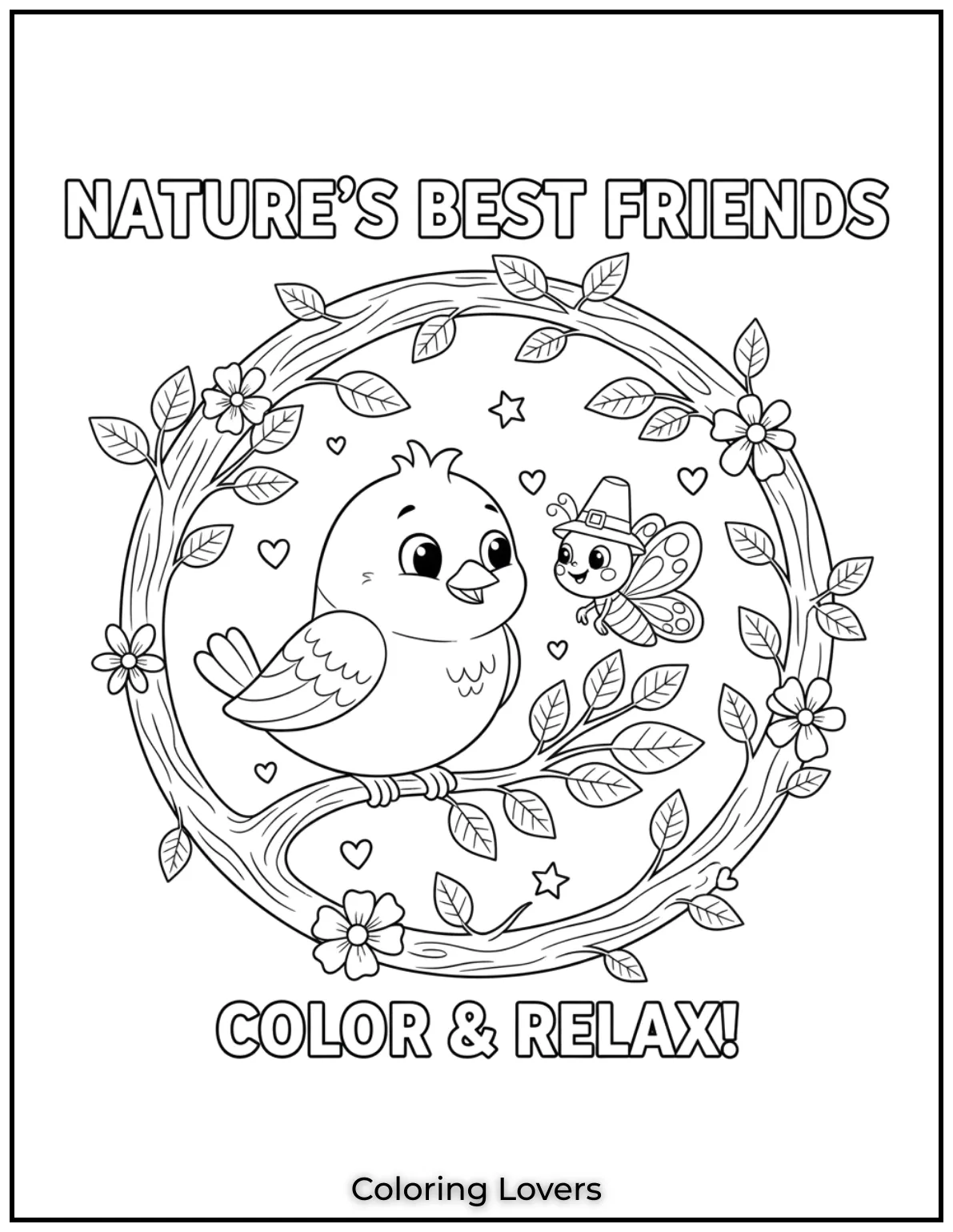 A sweet moment between a bird and a butterfly