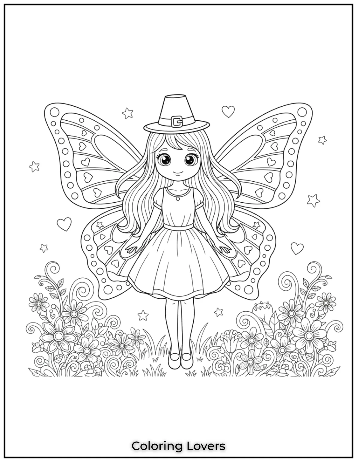 This beautiful anime girl with butterfly wings 