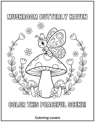 This butterfly gently resting on a mushroom
