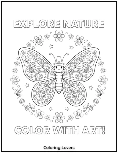 butterfly with floral wings