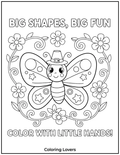  simple butterfly coloring page 