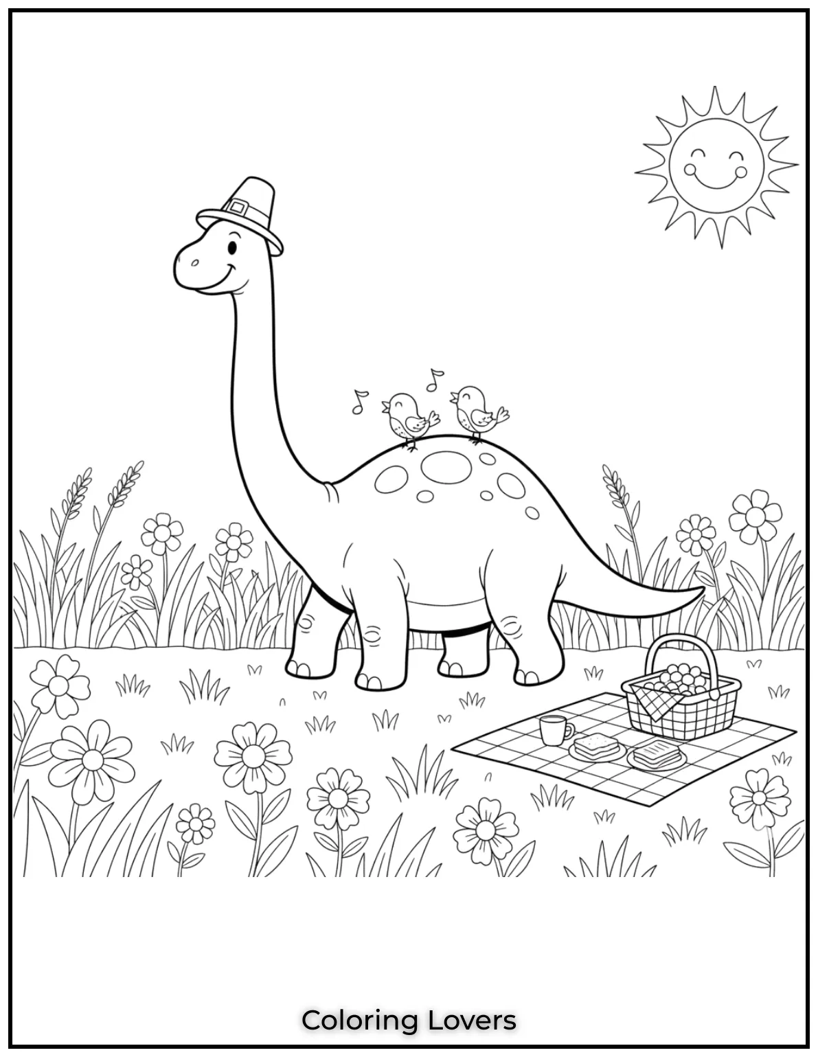 A friendly long-neck dinosaur