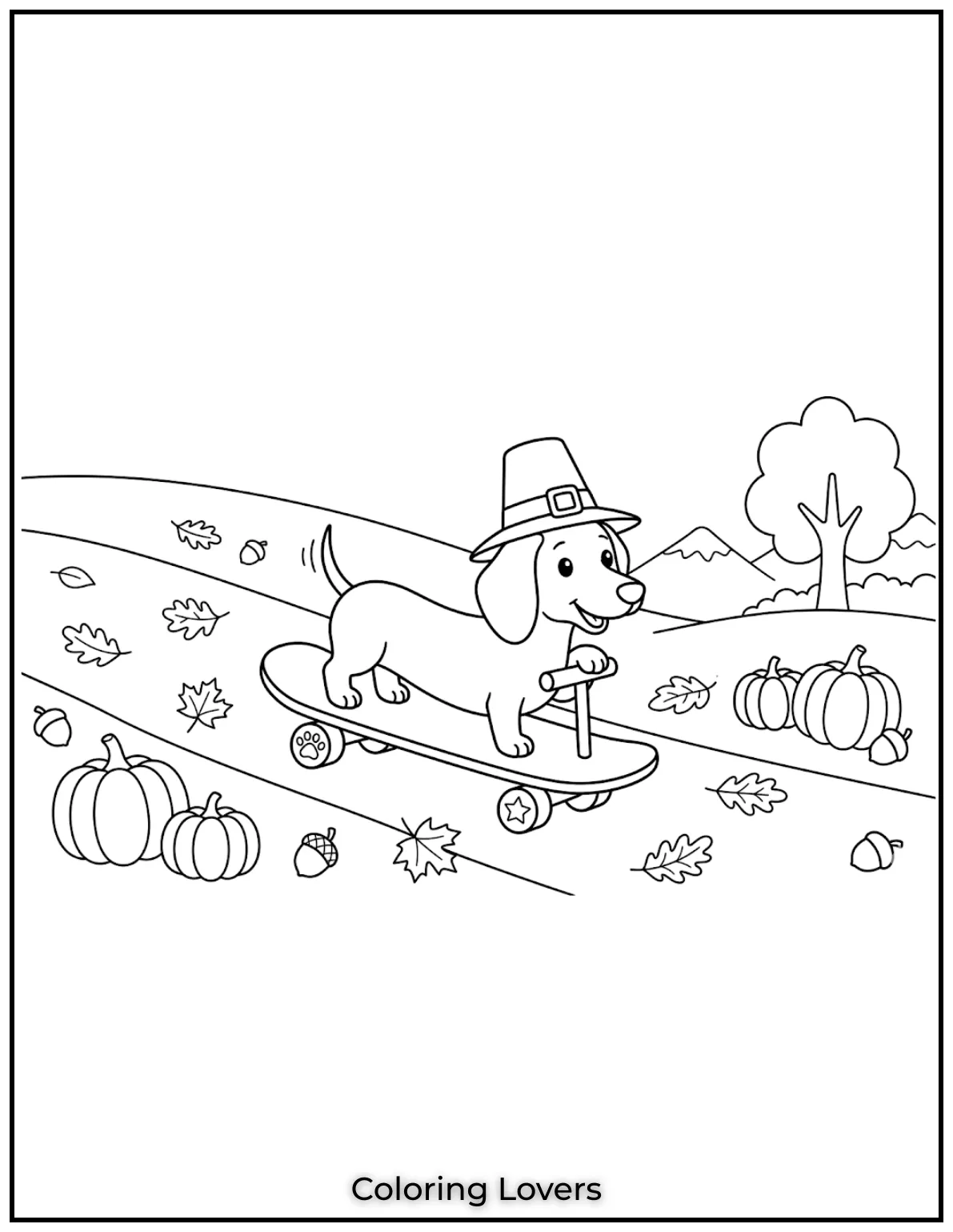 A fun and adventurous coloring page 