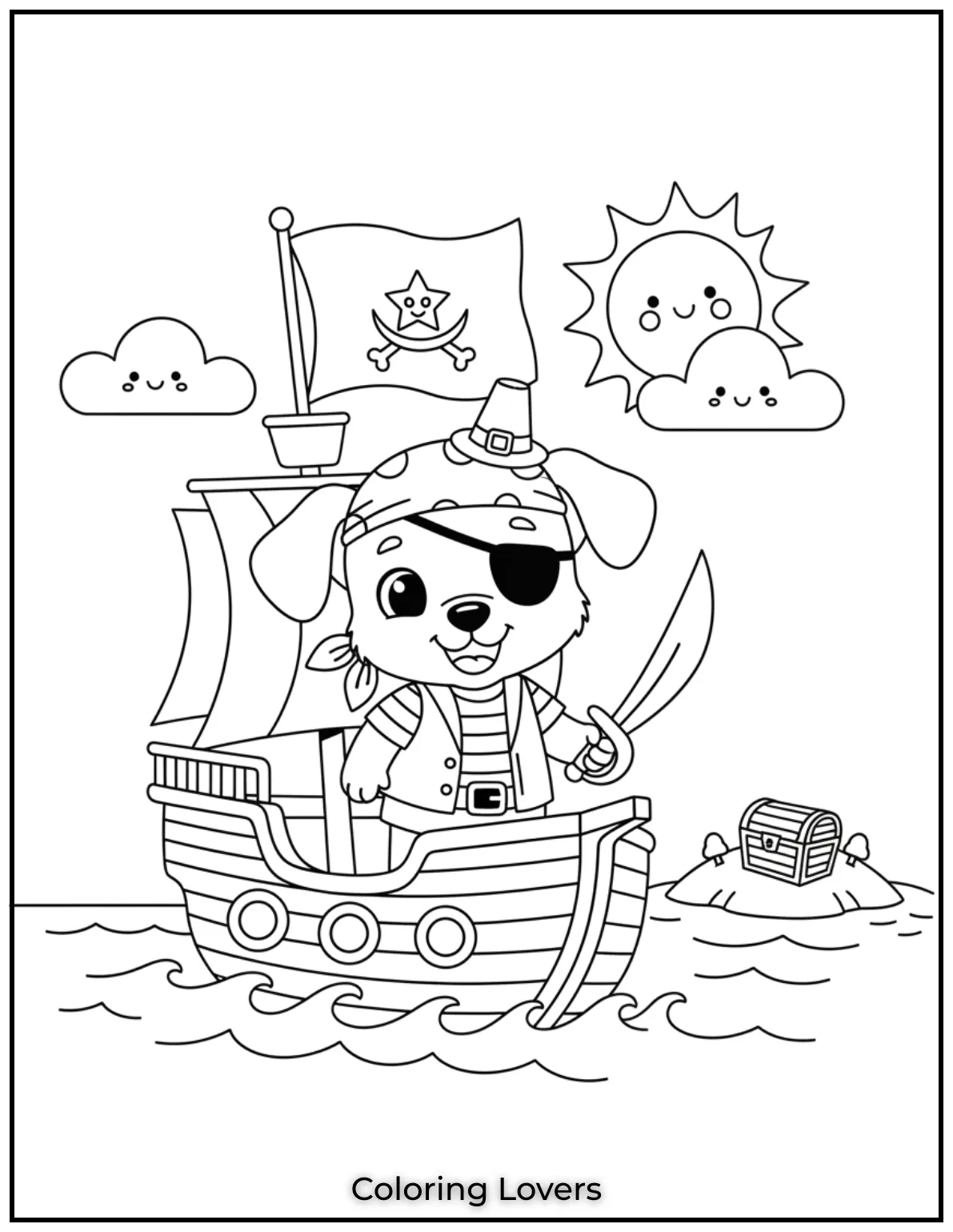  Cute Puppy ready for an adventure simple pdf