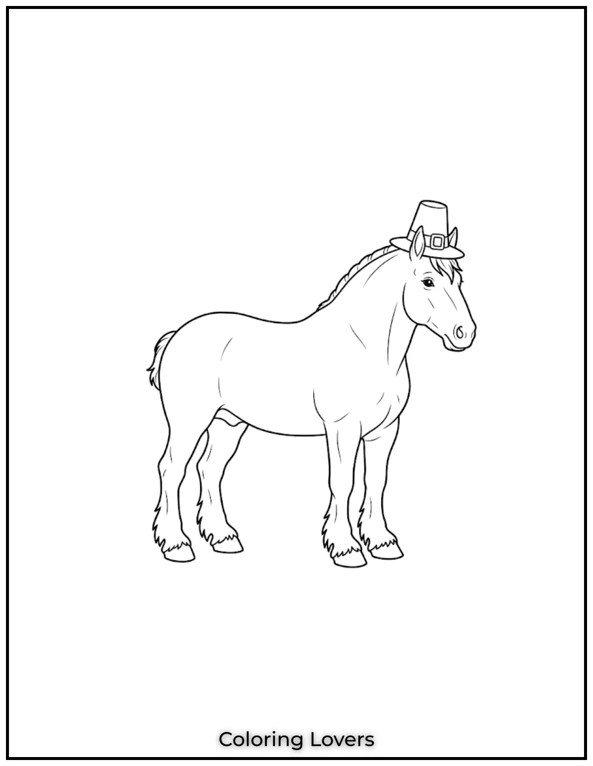 Beautiful Coloring Pages of Horses for Kids and Adults 38 Belgian Draught Horse