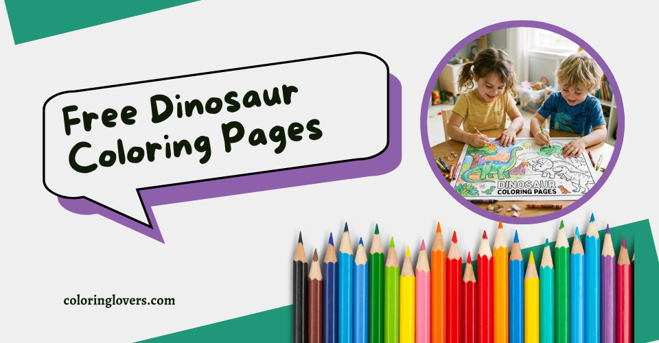 dinosaur coloring page​