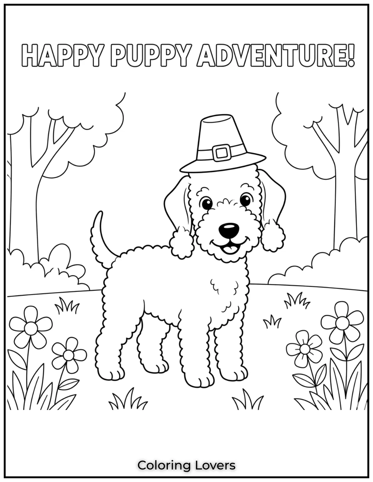 Happy Bedlington Terrier puppy sheet pdf