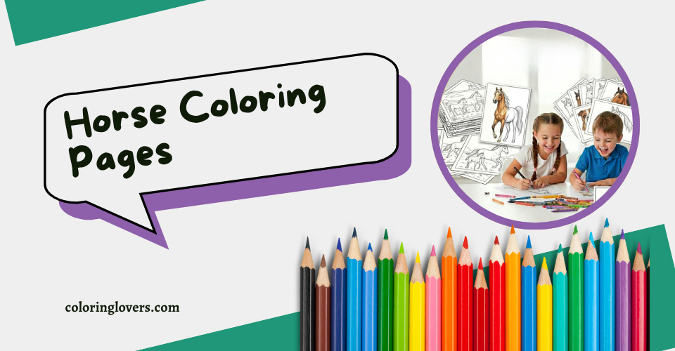Beautiful Coloring Pages of Horses for Kids and Adults 2 Horse Coloring Page