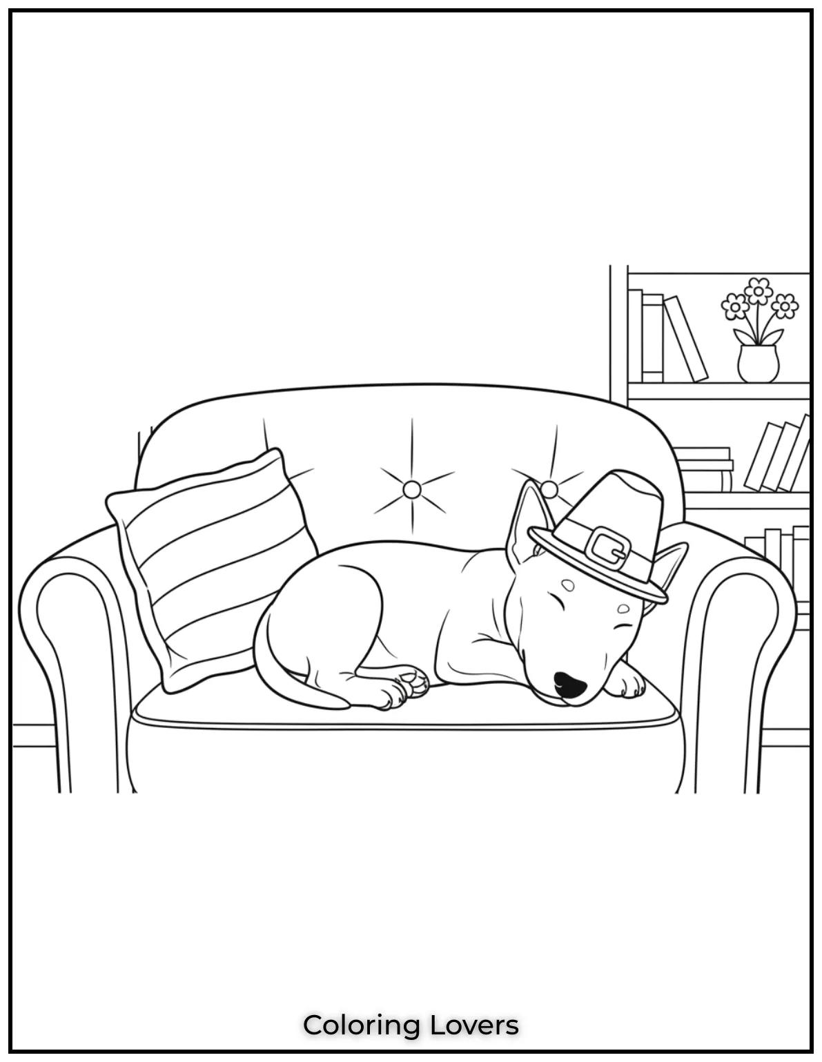 Peaceful moment of a bull terrier puppy simple sheet
