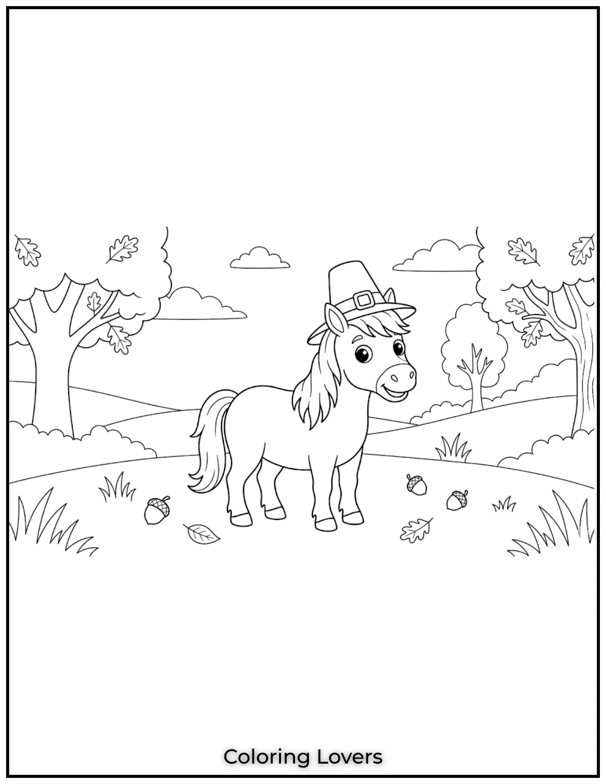 Beautiful Coloring Pages of Horses for Kids and Adults 42 Shetland Pony coloring page