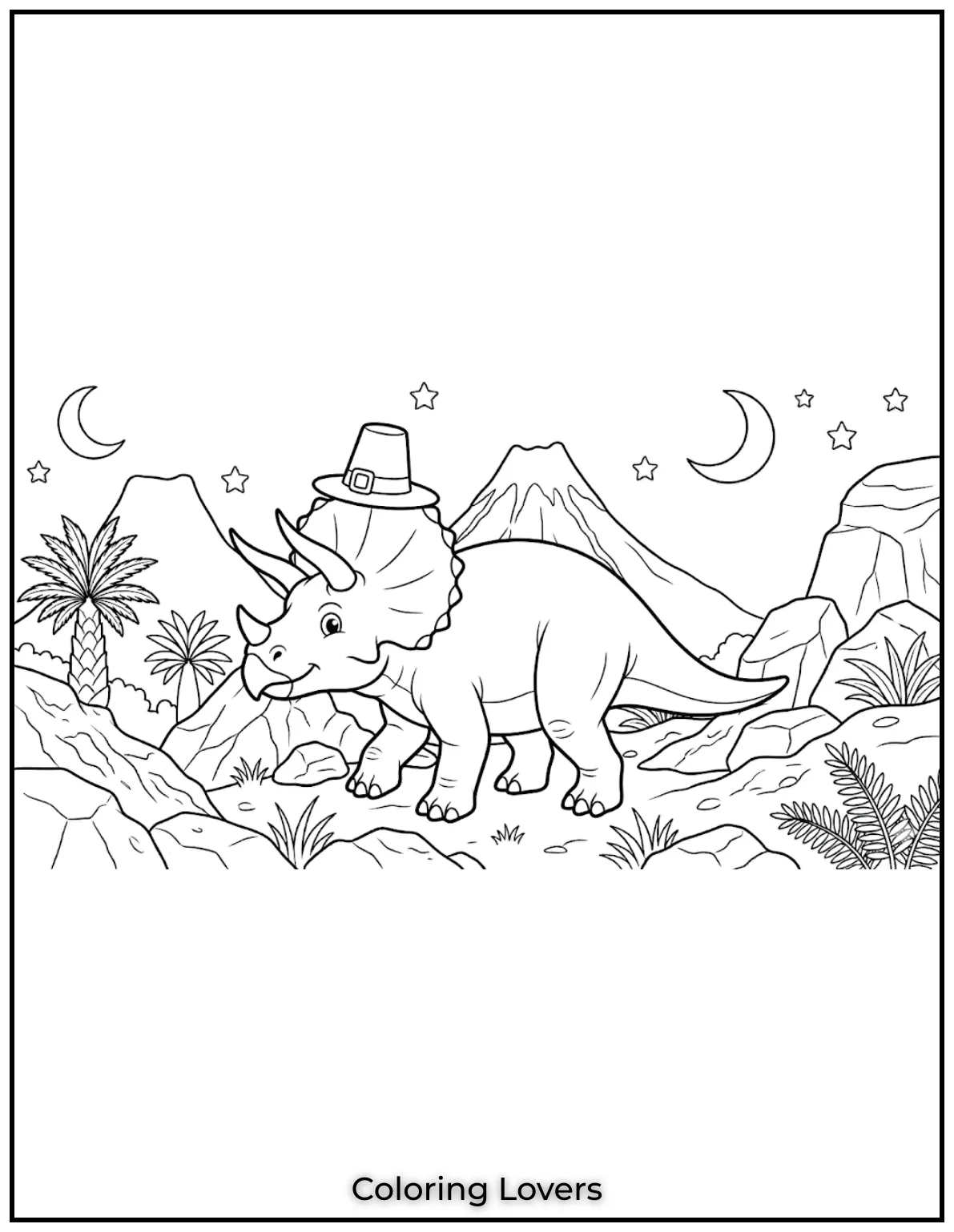 This Triceratops walks calmly in a natural field with realistic features. 