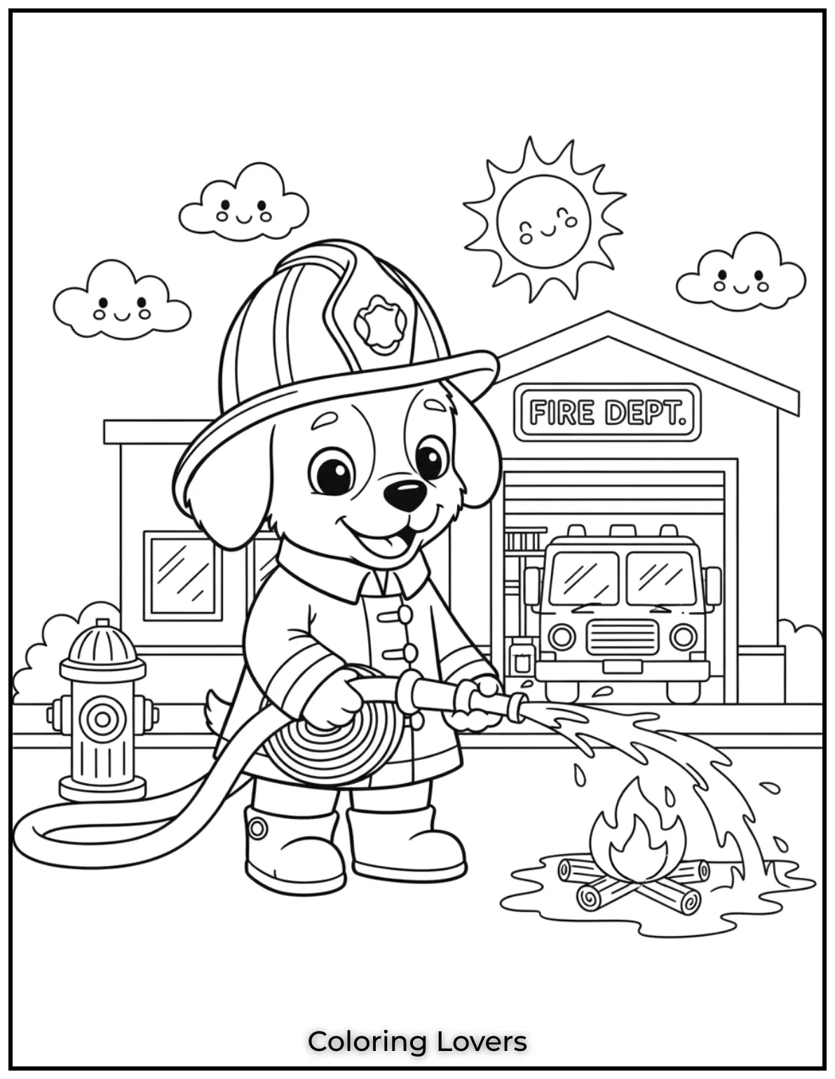 puppy dressed as a firefighte free pdf