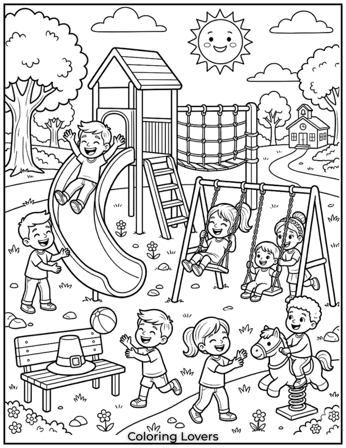 Swings, slides, and giggles everywhere—this is what Thursday dreams are made of.