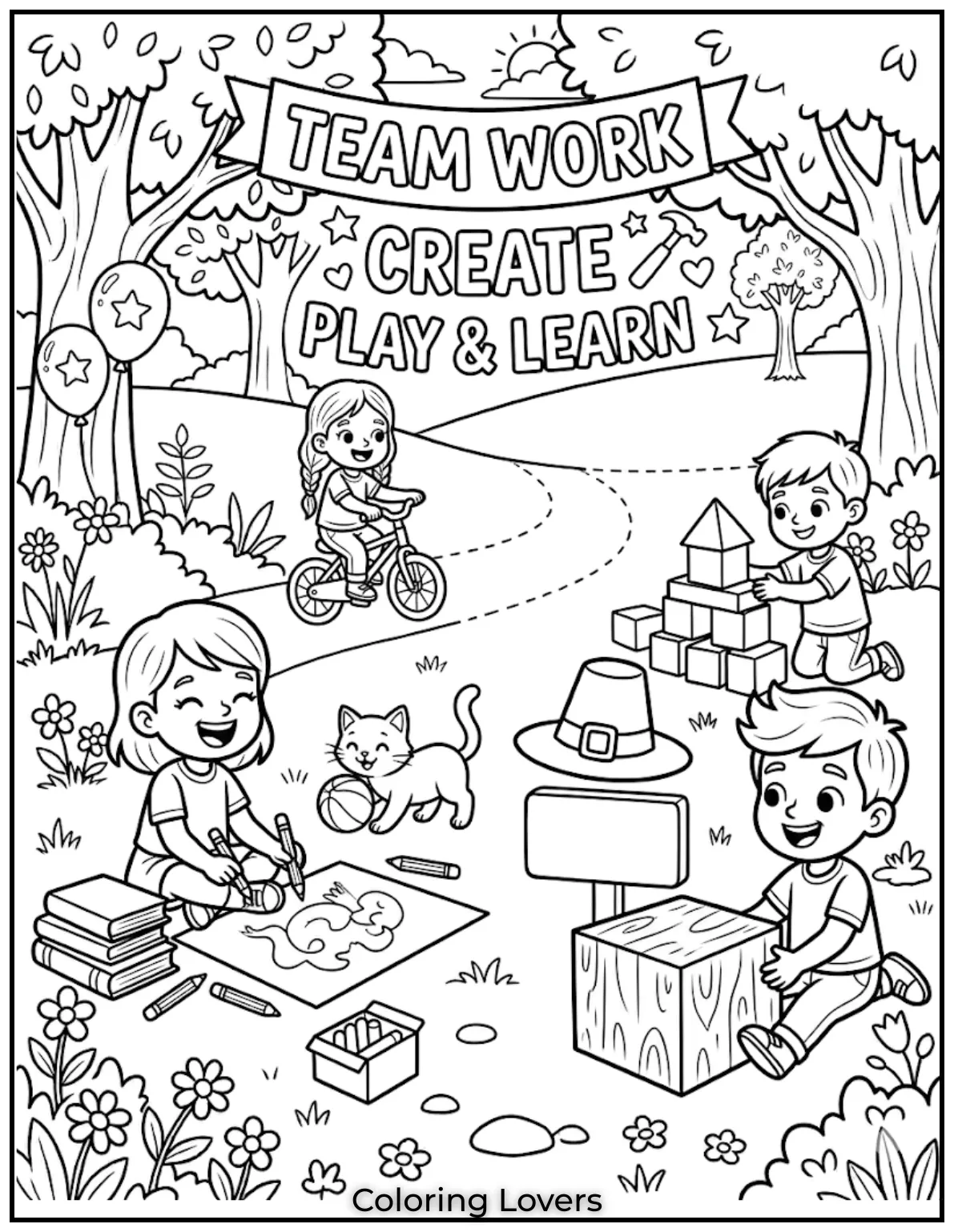 Oops, it’s incomplete! Good thing kids are here to save the drawing with creativity.