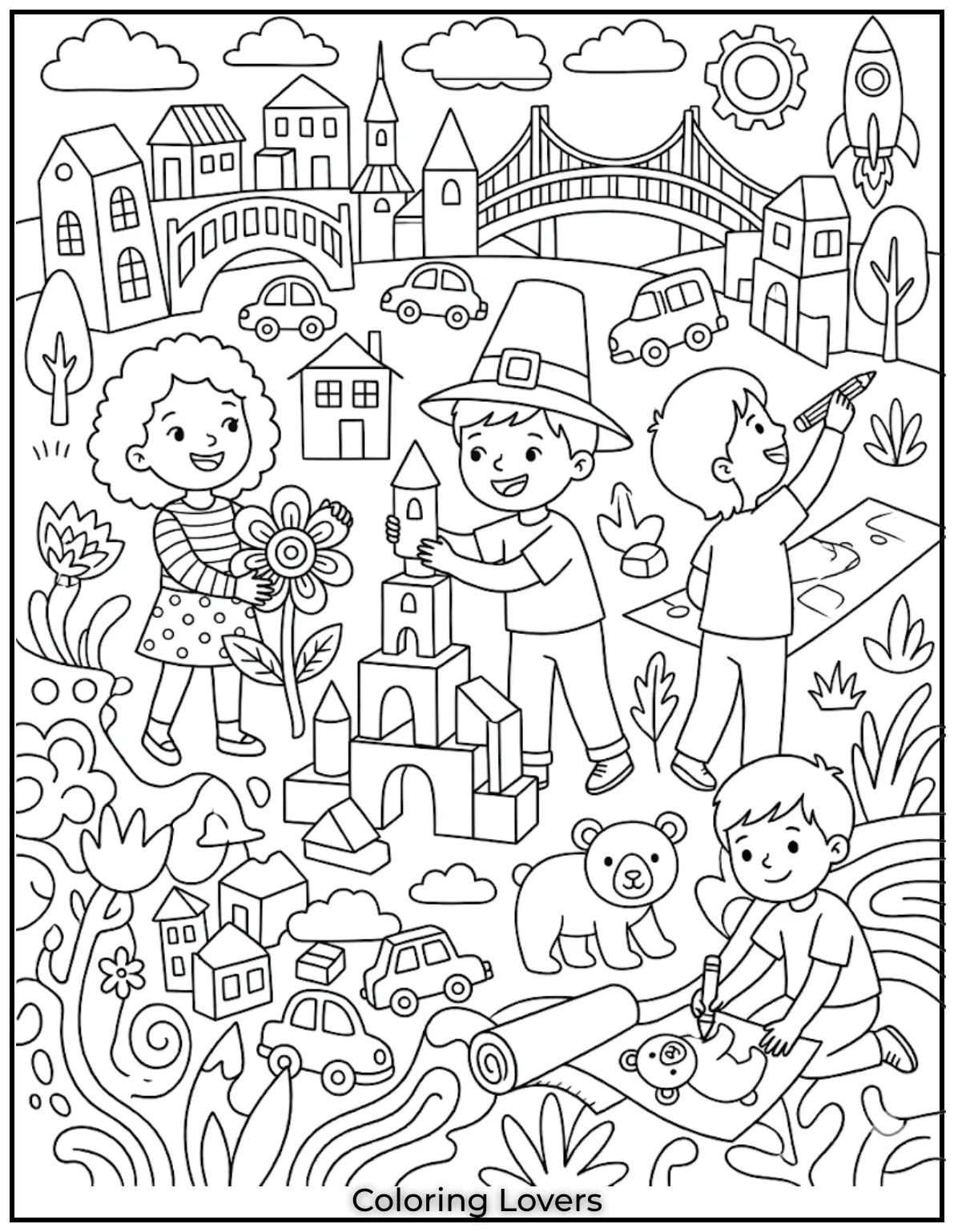 Mix, match, and create—kids become little artists building their own colorful worlds.