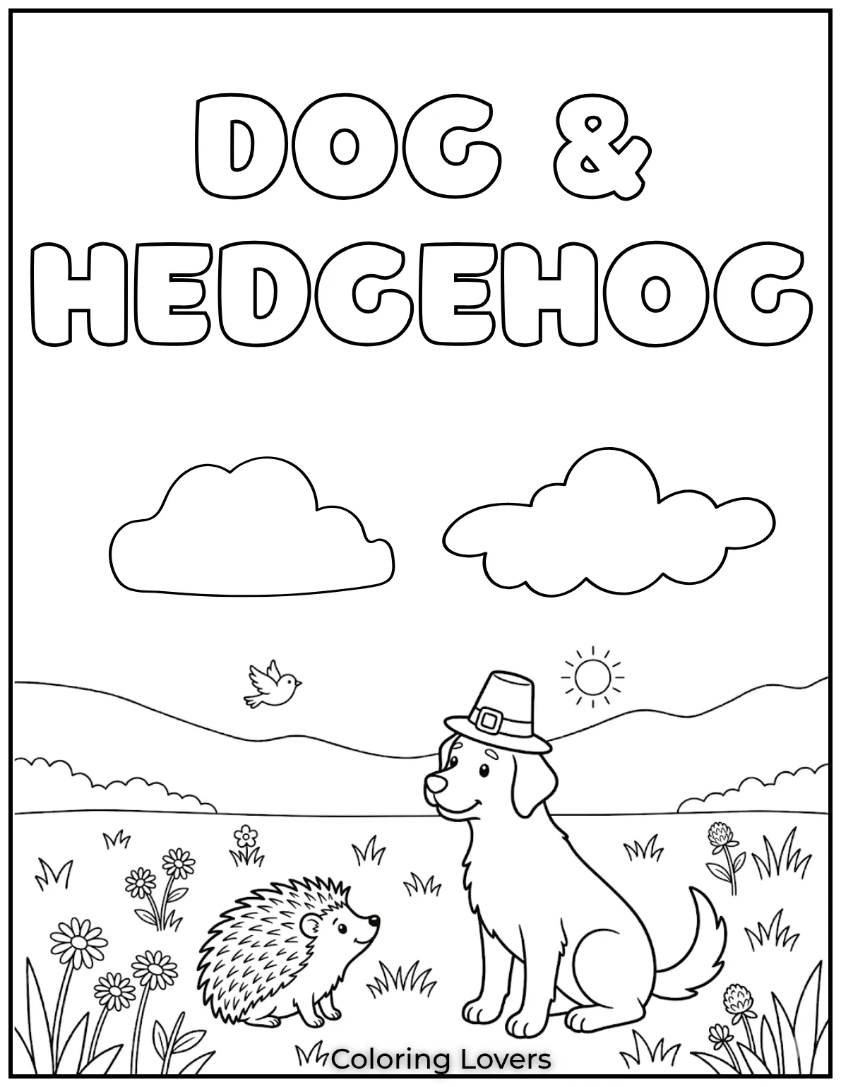 A curious dog gazes at a hedgehog sitting close but careful