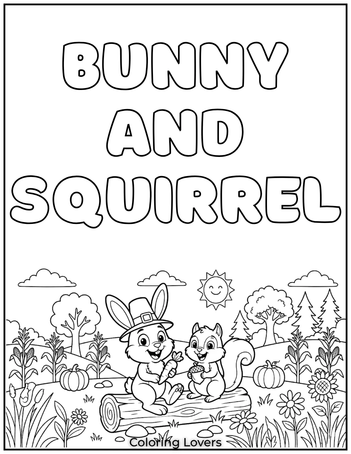 I love this bunny and squirrel sitting on a log together