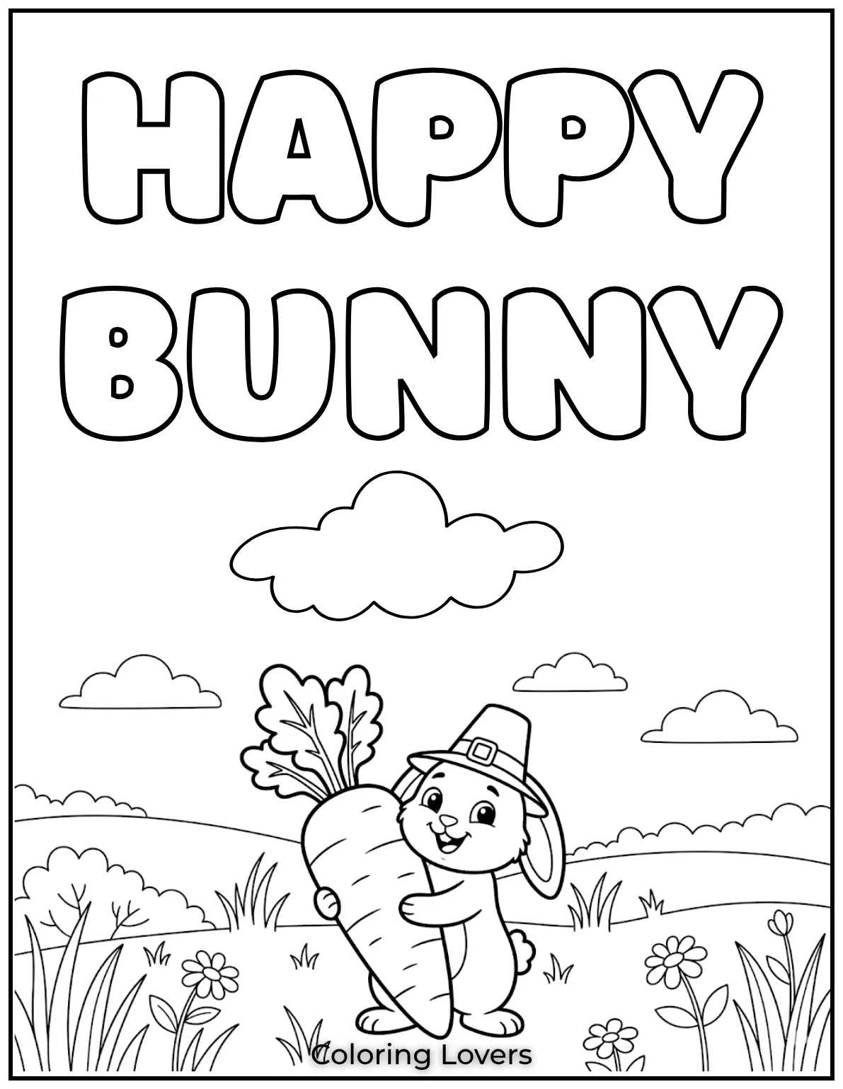 I loved drawing this rabbit with his gigantic carrot