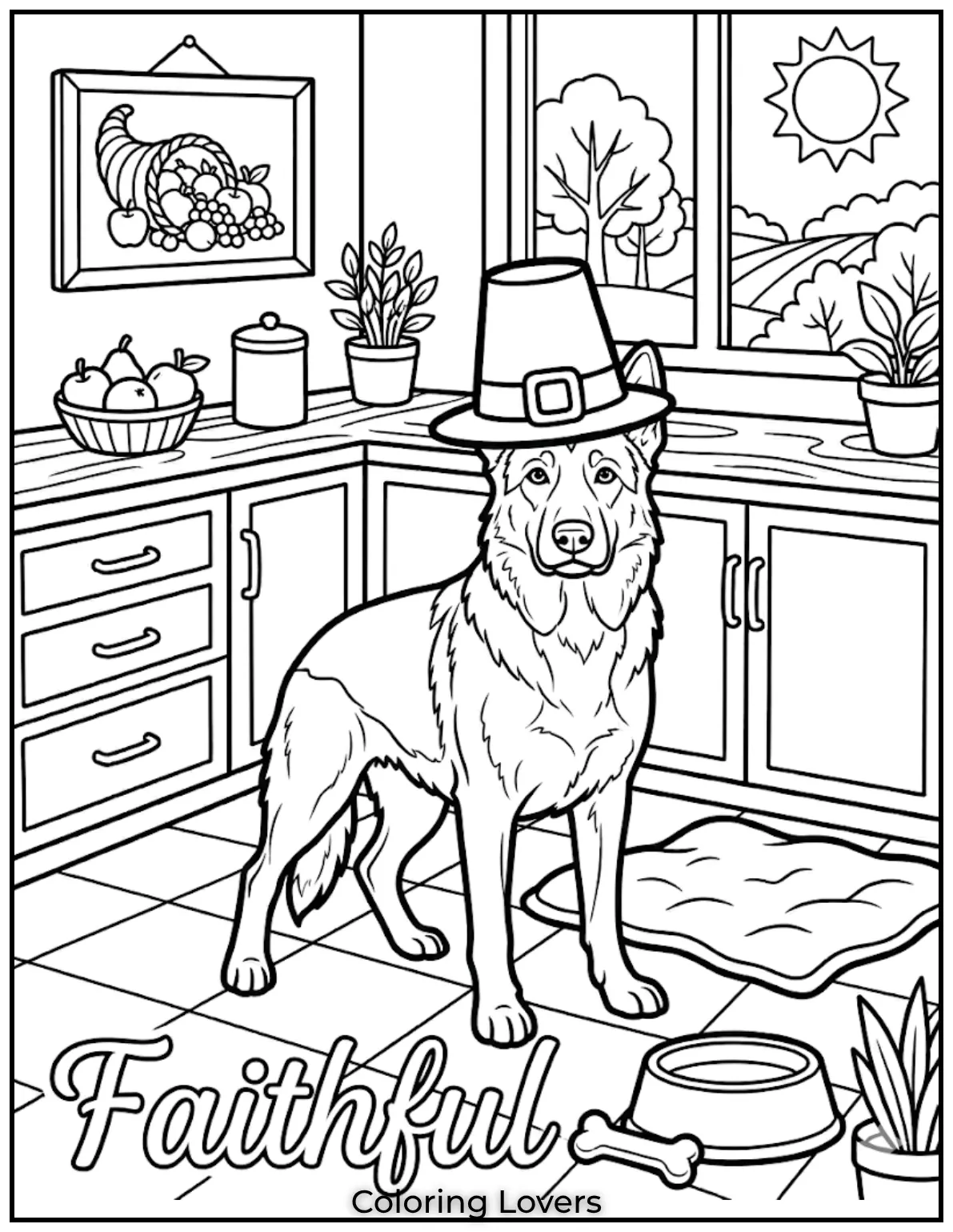 Loyal and brave, this German Shepherd stands tall and proud.