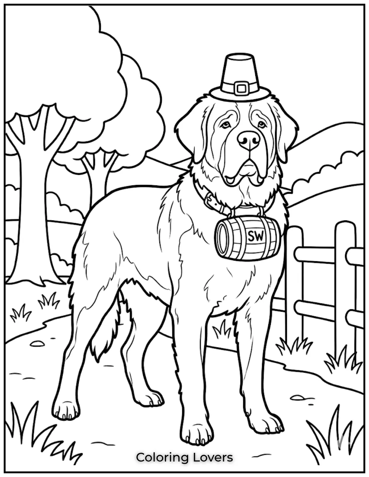 This St. Bernard looks like it’s ready to save the day.