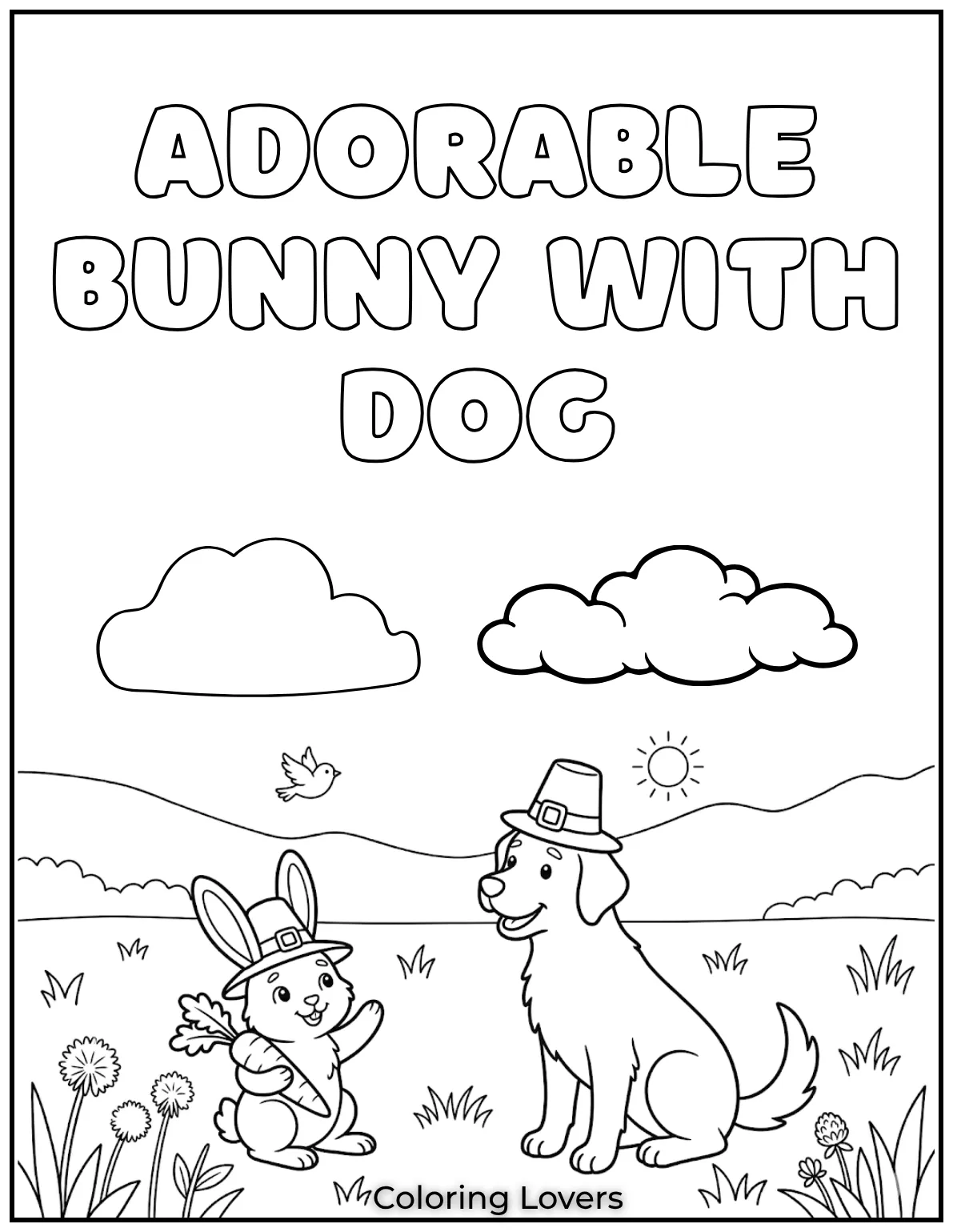 This adorable bunny waves at its dog friend while holding a carrot. Sweet!