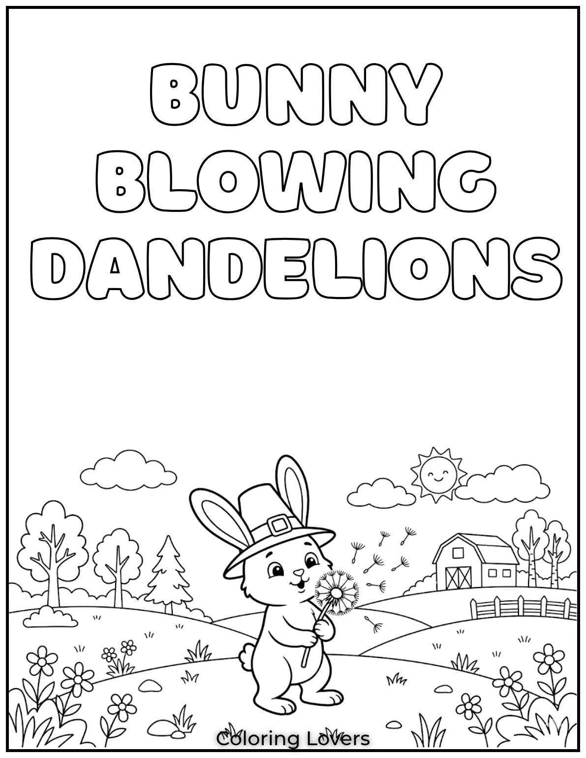 This bunny blowing dandelions makes me think of peaceful, quiet moments outdoors
