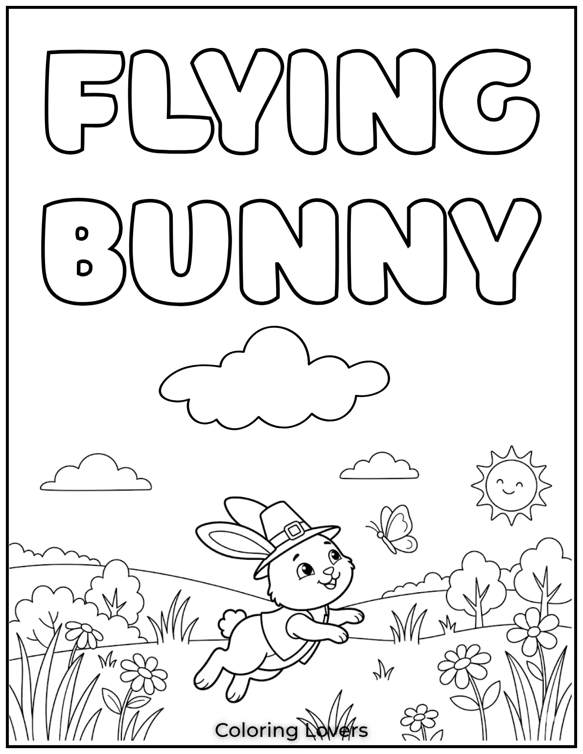 This bunny leaping after a butterfly captures such a fun moment in nature.