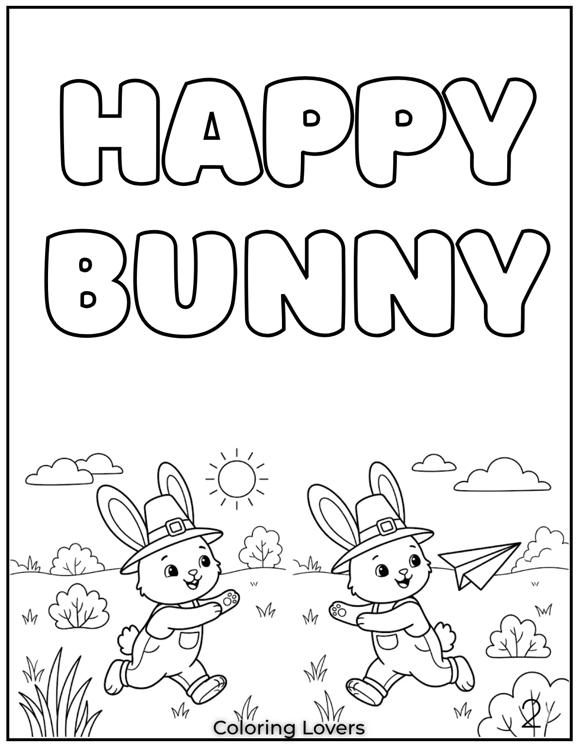 This happy bunny chasing a paper plane reminds me of playful days outdoors.