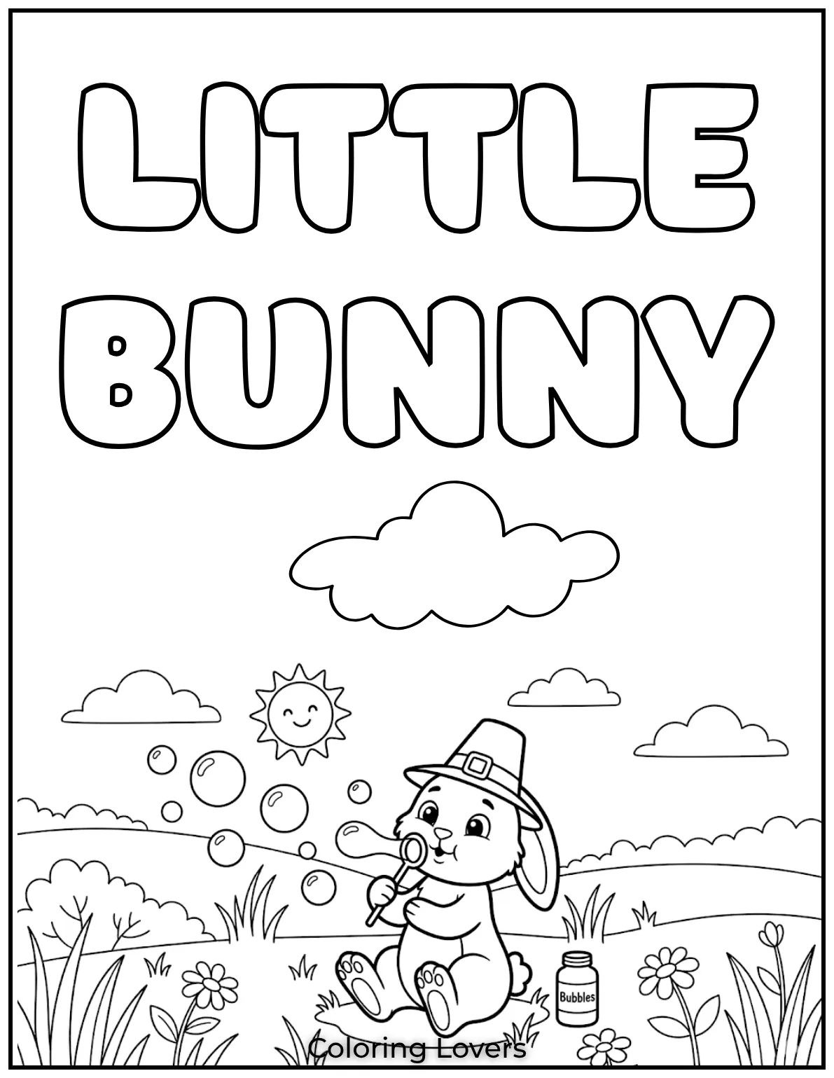 This little bunny blowing bubbles is just too cute!